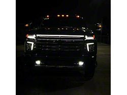 Sick Diesel LED Grille Light Power Bar; Silver Frame (21-25 Silverado 3500 HD LT)