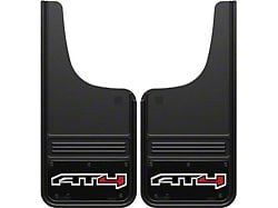 12-Inch x 26-Inch Mud Flaps with AT4 Logo; Front or Rear (Universal; Some Adaptation May Be Required)