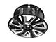 12-Spiral Spoke Replica Aluminum Black 6-Lug Wheel; 22x9; 28mm Offset (19-25 Sierra 1500)