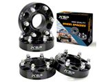 1.50-Inch Hubcentric Pro Billet Wheel Spacers; Black (99-25 Sierra 1500)