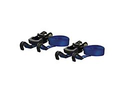 16-Foot Cargo Straps with J-Hooks; Blue; 733 lb.; Pair