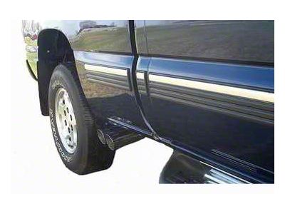 2.50-Inch Aluminized Dual Exhaust System with HVS Welded Muffer; Middle Side Exit (99-06 4.3L Sierra 1500)