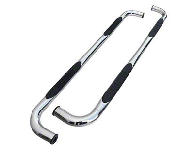 3-Inch Round Side Step Bars; Chrome (19-24 Sierra 1500 Crew Cab)