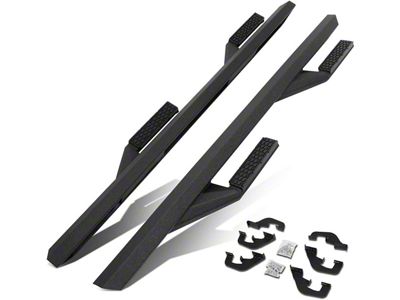 3-Inch Side Arm Side Step Bars; Black (07-18 Sierra 1500 Extended/Double Cab)