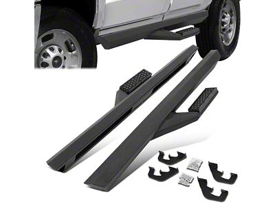 3-Inch Side Arm Side Step Bars; Black (07-18 Sierra 1500 Regular Cab)