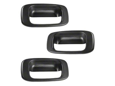 3-Piece Tailgate Handle Bezels; Textured Black (99-06 Sierra 1500)