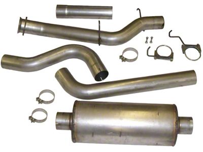 4-Inch Aluminized Single Exhaust System with HVS Welded Muffer (09-10 6.2L Sierra 1500)