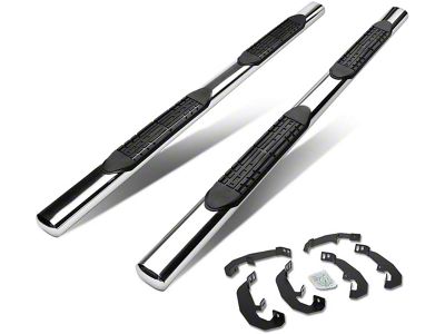 4-Inch Nerf Side Step Bars; Stainless Steel (19-24 Sierra 1500 Double Cab)
