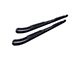 4-Inch Oval Curved Side Step Bars; Black (19-24 Sierra 1500 Double Cab)