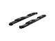 4-Inch Oval Side Step Bars; Black (07-18 Sierra 1500 Extended/Double Cab)