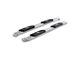 4-Inch Oval Side Step Bars; Stainless Steel (07-18 Sierra 1500 Crew Cab)