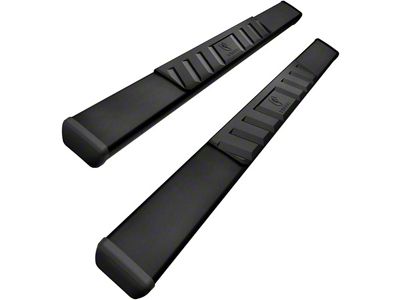 4-Inch Riser Side Step Bars; Textured Black (07-18 Sierra 1500 Regular Cab)