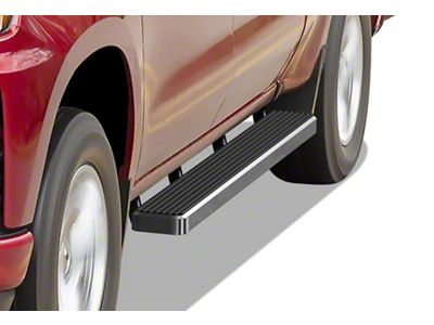 5-Inch iStep Running Boards; Hairline Silver (19-24 Sierra 1500 Crew Cab)