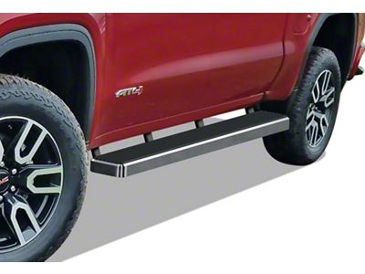 5-Inch iStep Running Boards; Hairline Silver (19-25 Sierra 1500 Crew Cab)