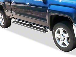 5-Inch iStep Running Boards; Hairline Silver (04-13 Sierra 1500 Crew Cab)