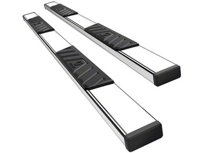 5-Inch Riser Side Step Bars; Stainless Steel (19-24 Sierra 1500 Double Cab)