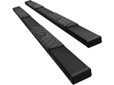 5-Inch Riser Side Step Bars; Textured Black (07-18 Sierra 1500 Extended/Double Cab)