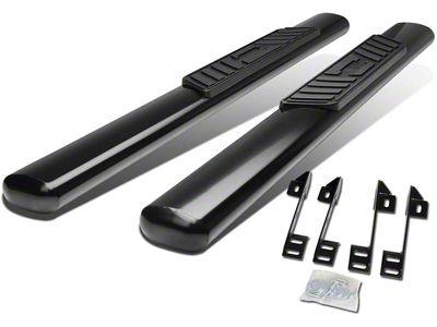 5-Inch Straight Nerf Side Step Bars; Black (99-13 Sierra 1500 Regular Cab)