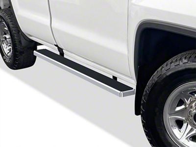 5-Inch Wheel-to-Wheel Running Boards; Hairline Silver (07-18 Sierra 1500 Extended/Double Cab w/ 6.50-Foot Standard Box)
