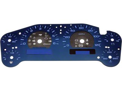 Instrument Cluster Upgrade Kit with Transmission Temperature; Aqua (07-12 Sierra 1500 Extended Cab, Crew Cab)