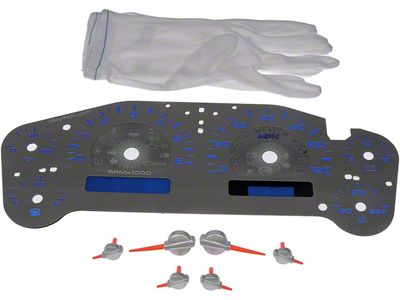 Instrument Cluster Upgrade Kit with Transmission Temperature; Stainless Steel (07-12 Sierra 1500 Extended Cab, Crew Cab)