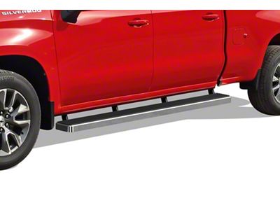 6-Inch iStep Running Boards; Hairline Silver (19-24 Sierra 1500 Crew Cab)