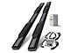 6-Inch Oval Straight Side Step Bars; Black (07-18 Sierra 1500 Crew Cab)