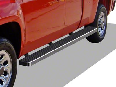 6-Inch Wheel-to-Wheel Running Boards; Hairline Silver (07-18 Sierra 1500 Extended/Double Cab)