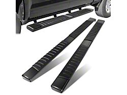 6-Inch Wide Flat Running Boards; Black (07-18 Sierra 1500 Crew Cab)