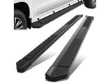 6-Inch Wide Flat Running Boards; Black (19-25 Sierra 1500 Crew Cab)