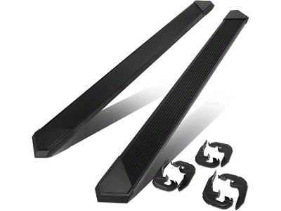 6.25-Inch Running Boards; Black (19-25 Sierra 1500 Double Cab)