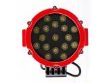 7-Inch Red Round LED Light; Spot/Flood Combo Beam (Universal; Some Adaptation May Be Required)