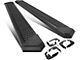8-Inch Flat Step Bar Running Boards; Black (07-18 Sierra 1500 Extended/Double Cab)