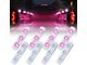 8-LED Rock Light Pod Truck Bed Lighting Kit; Pink (Universal; Some Adaptation May Be Required)