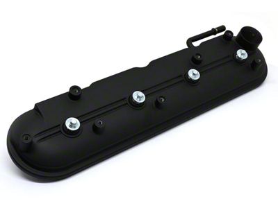 Aluminum Valve Cover; Passenger Side; Black (09-20 V8 Sierra 1500)