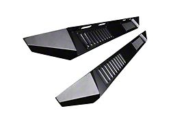 Armour Heavy Duty Steel Running Boards; Black (19-25 Sierra 1500 Crew Cab)