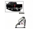 Atlas Roll Bar with 7-Inch Black Round LED Lights; Stainless Steel (01-25 Sierra 1500)