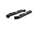 Big Step 4-Inch Round Side Step Bars; Textured Black (07-18 Sierra 1500 Extended/Double Cab)