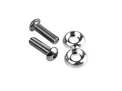 Billet Button Head Washer and Bolt Kit; 3/8-Inch x 1-1/4-Inch Length; Machined Finish