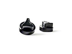 Billet Dual Zone Climate Control Knobs for Manual Slider Controls; Black Anodized (03-06 Sierra 1500)