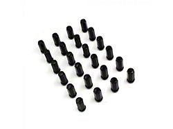 Black Bulge Acorn Lug Nut Kit; 14mm x 1.5; Set of 24 (99-25 Sierra 1500)