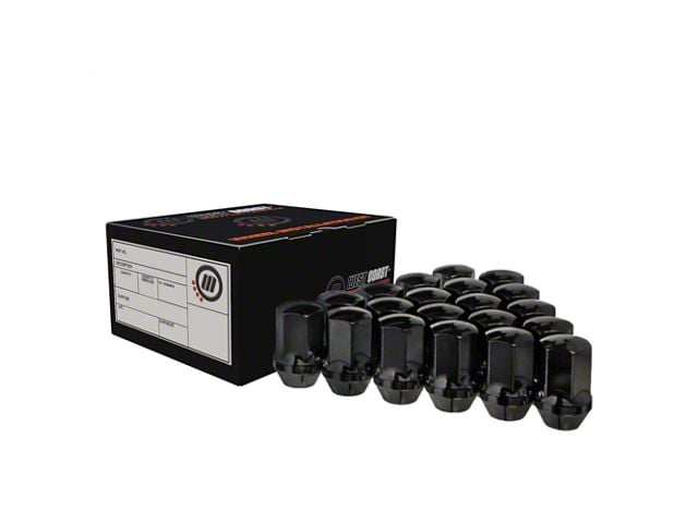 Black OE Style Lug Nuts; M14x1.5; Set of 24 (99-24 Sierra 1500)