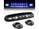 Blue LED Roof Cab Lights; Black (02-06 Sierra 1500)