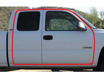 Body Mounted Door Weatherstrip Seal; Passenger Side (00-06 Sierra 1500 Extended Cab)