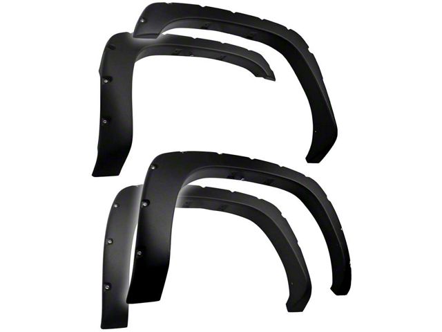 Bolt-Riveted Style Fender Flares; Textured Matte Black (99-06 Sierra 1500 Fleetside)