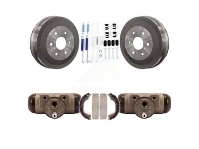 Brake Drum, Shoe, Spring and Cylinder Kit; Rear (10-13 Sierra 1500 w/ Rear Drum Brakes)