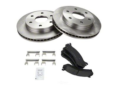 Ceramic 6-Lug Brake Rotor and Pad Kit; Front (99-06 Sierra 1500)