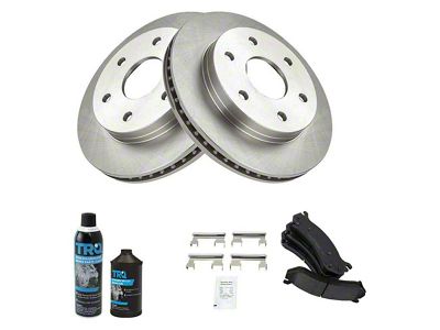 Ceramic 6-Lug Brake Rotor and Pad Kit; Front (99-06 Sierra 1500)