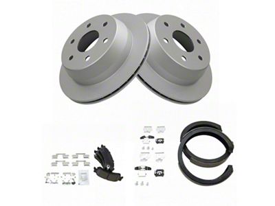 Ceramic 6-Lug Brake Rotor and Pad Kit; Rear (99-06 Sierra 1500)