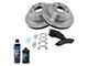 Ceramic 6-Lug Brake Rotor and Pad Kit; Rear (02-06 Sierra 1500 w/ 13-Inch Rotors & Quadrasteer)